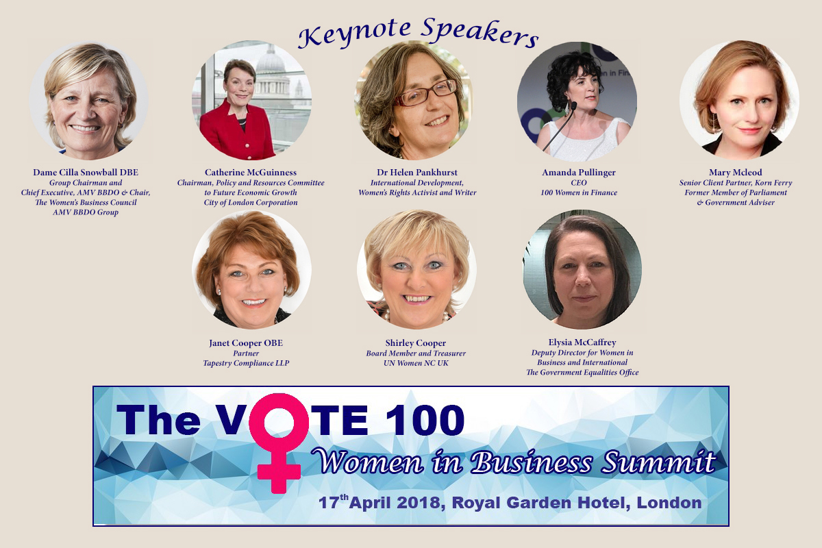 The Vote 100 Women in Business Summit speakers