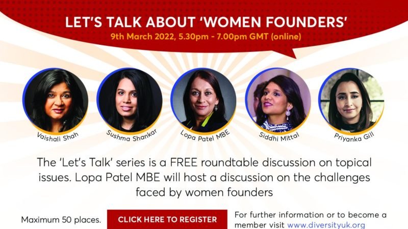 Let’s Talk About Women Founders roundtable discussion, 9 Mar 2022