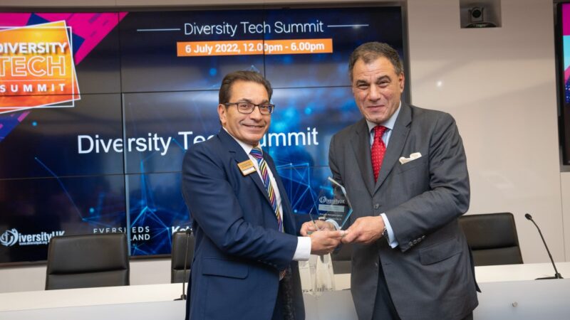 Lord Bilimoria awarded the Diversity Champion Award 2022