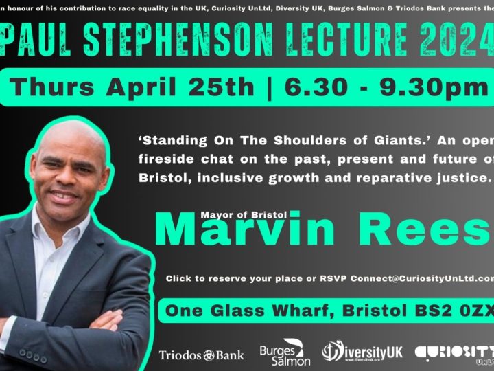 Bristol Mayor Marvin Rees to give the Paul Stephenson 2024 lecture
